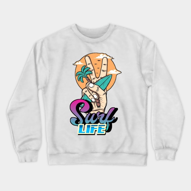 SurfLife Crewneck Sweatshirt by VM04